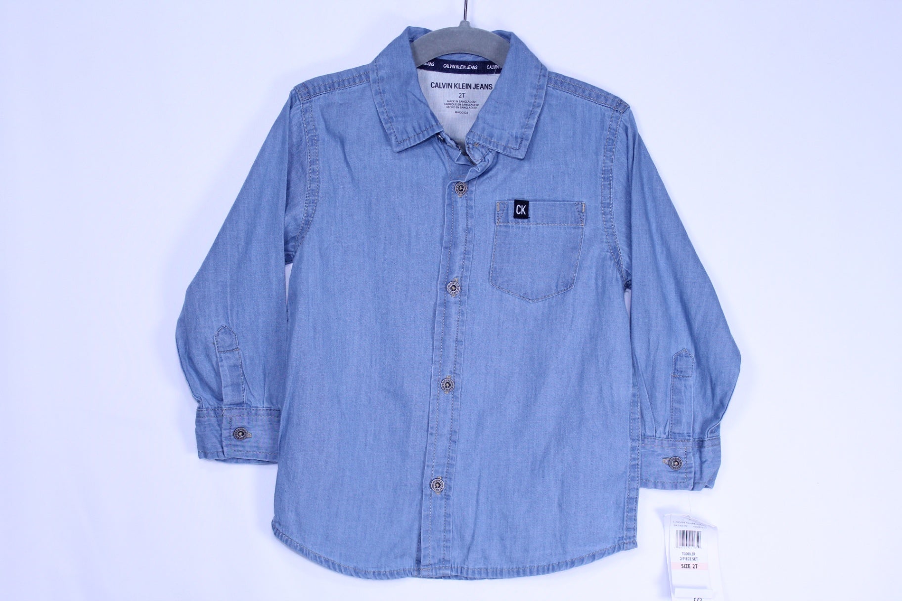 2T Calvin Klein Dress Shirt - Chambray Blue