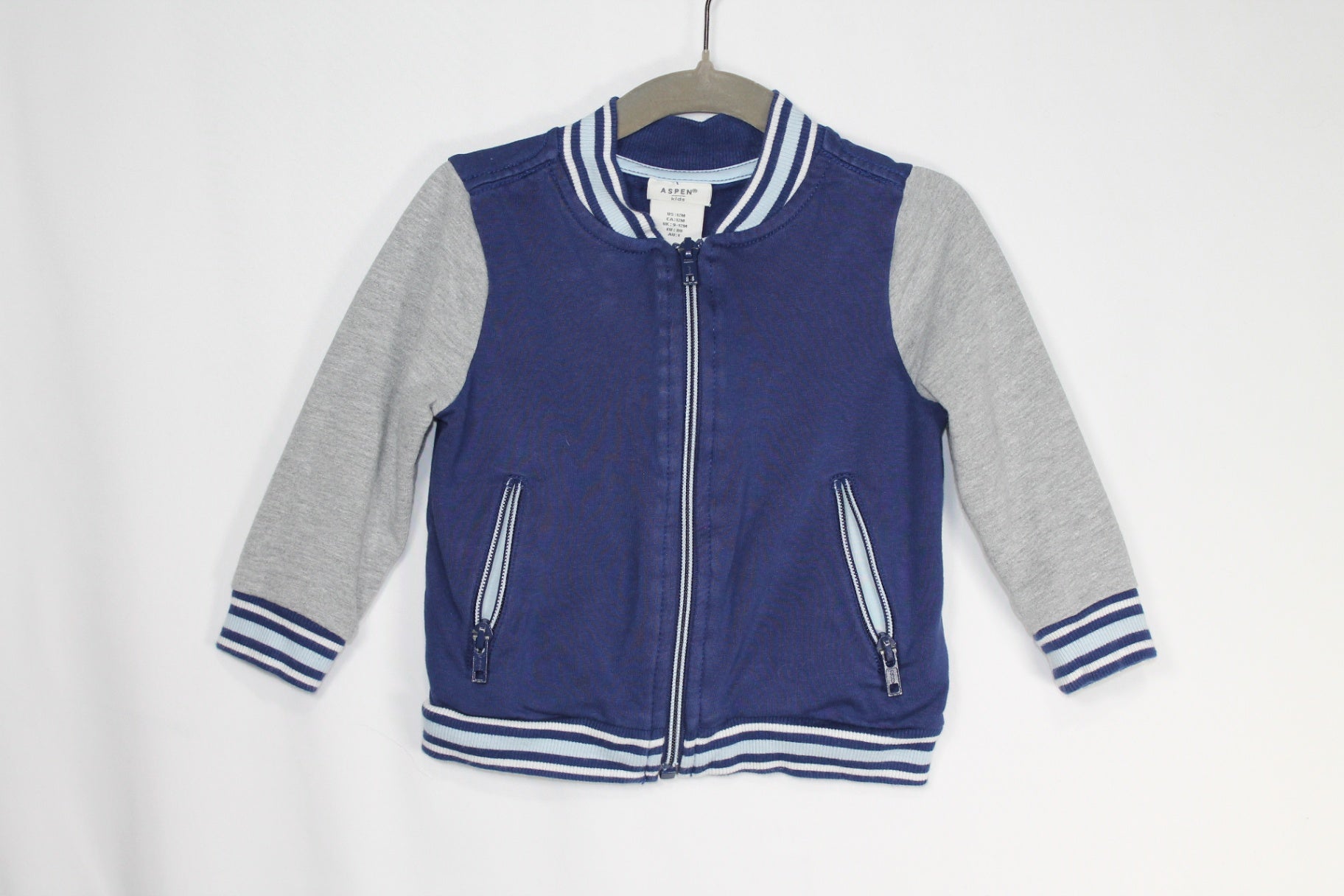 6-12m Aspen Jacket - Blue and Grey