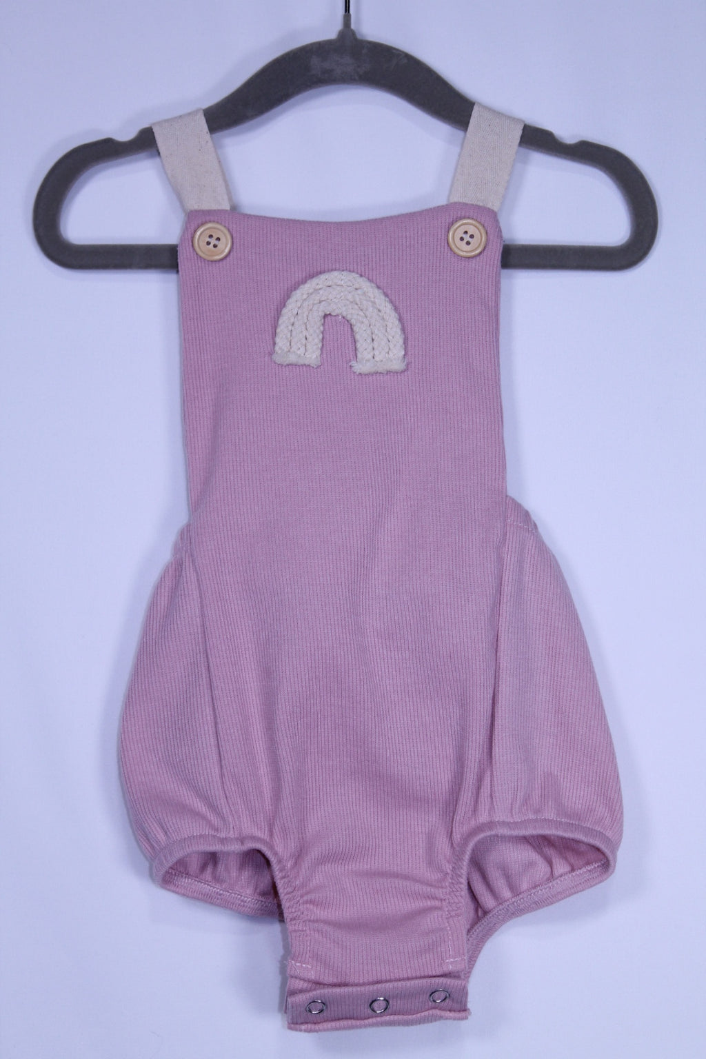 3-6m Unknown Romper - Pink and Ivory