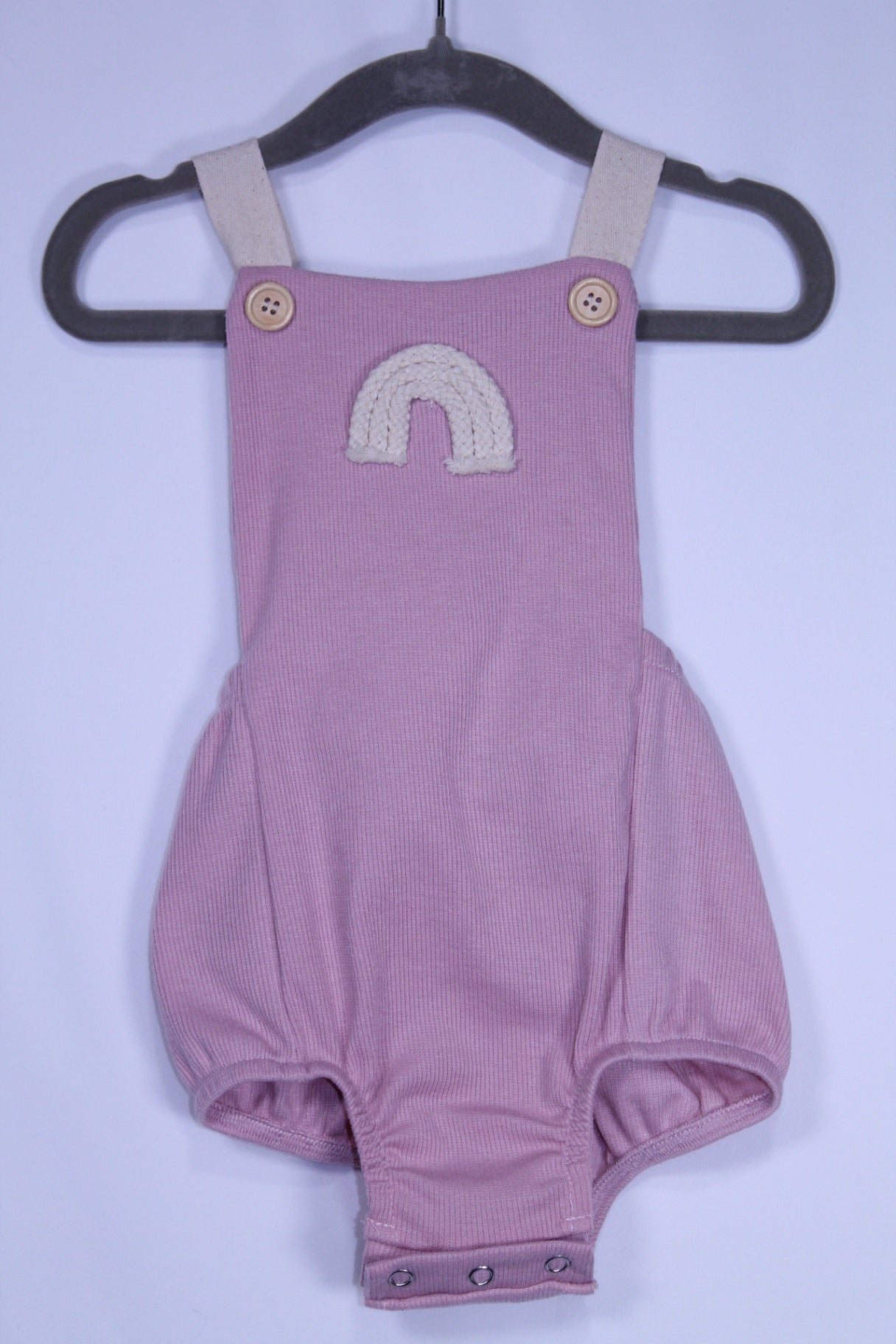 3-6m Unknown Romper - Pink and Ivory