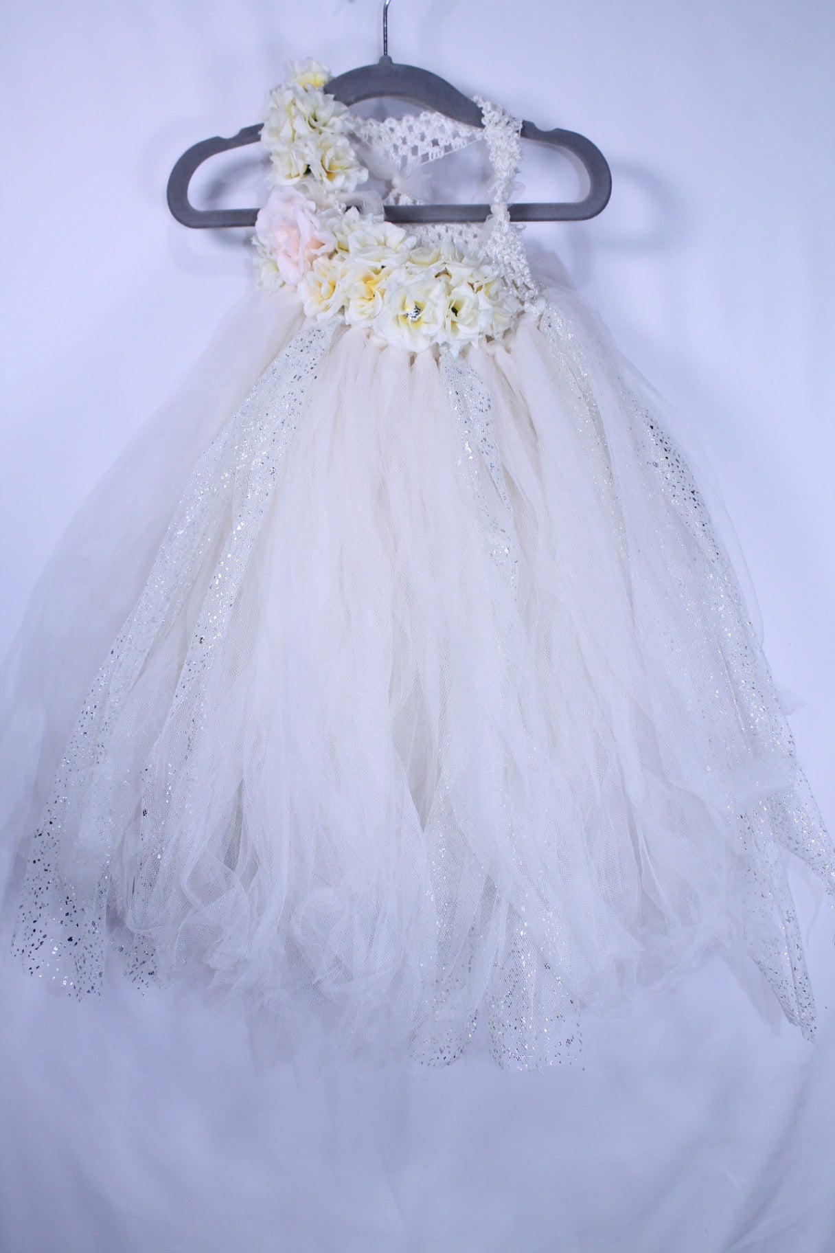 2T Bebe Fancy Dress - Cream and Floral
