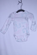 0-3m Carter's Bodysuit - White w/Animal Print