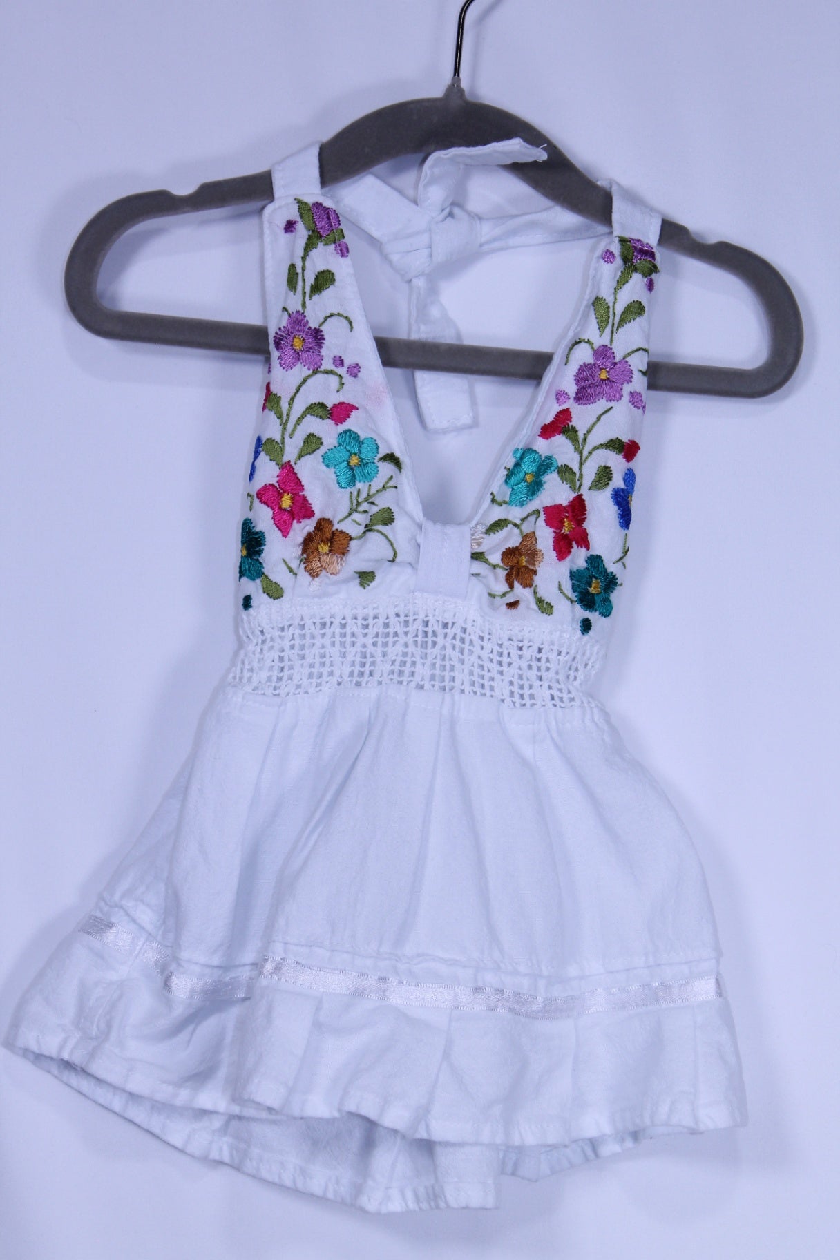 3-6m Unknown Dress - White w/Floral
