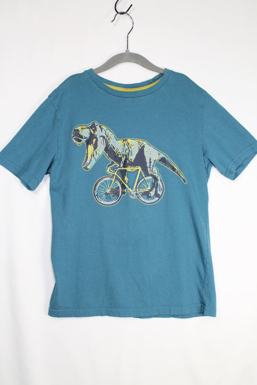 10 George T-Shirt - Teal w/Dino on Bike