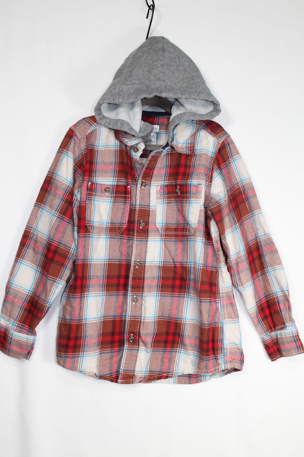 7 Carter's Long Sleeve Shirt - Red Plaid