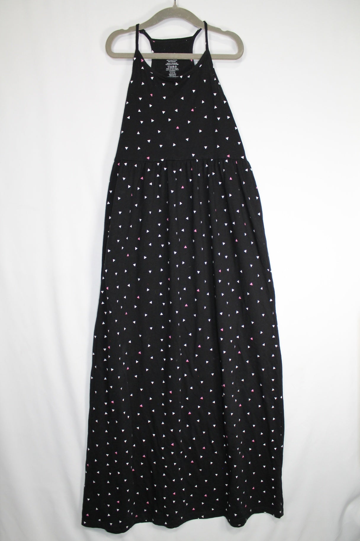 10/12Y George Dress - Black w/Triangles