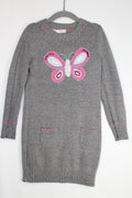 5/6Y Maggie & Zoe Dress - Grey w/Butterfly