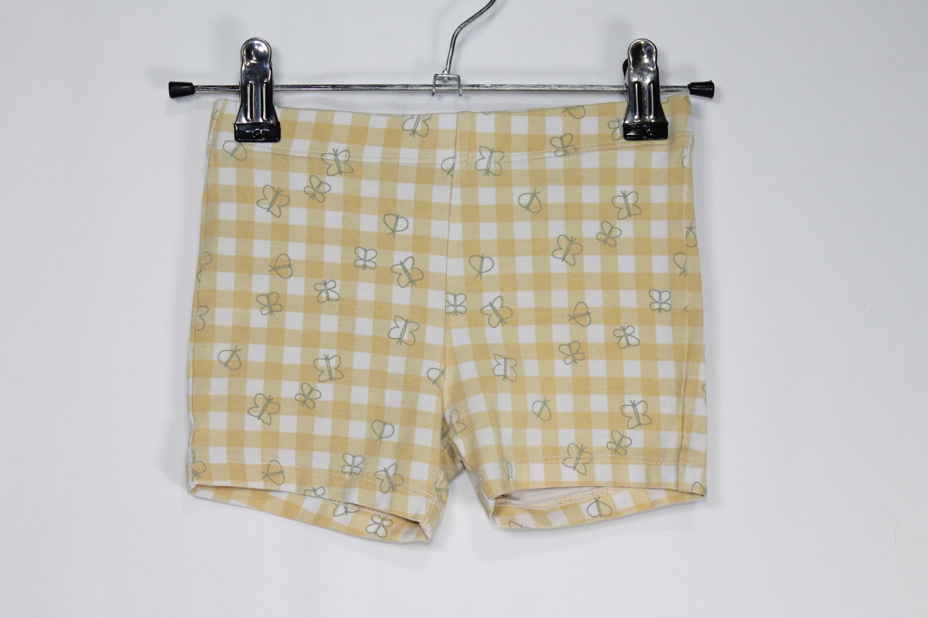 4T Joe Fresh Shorts - Yellow Checkered w/Butterflies