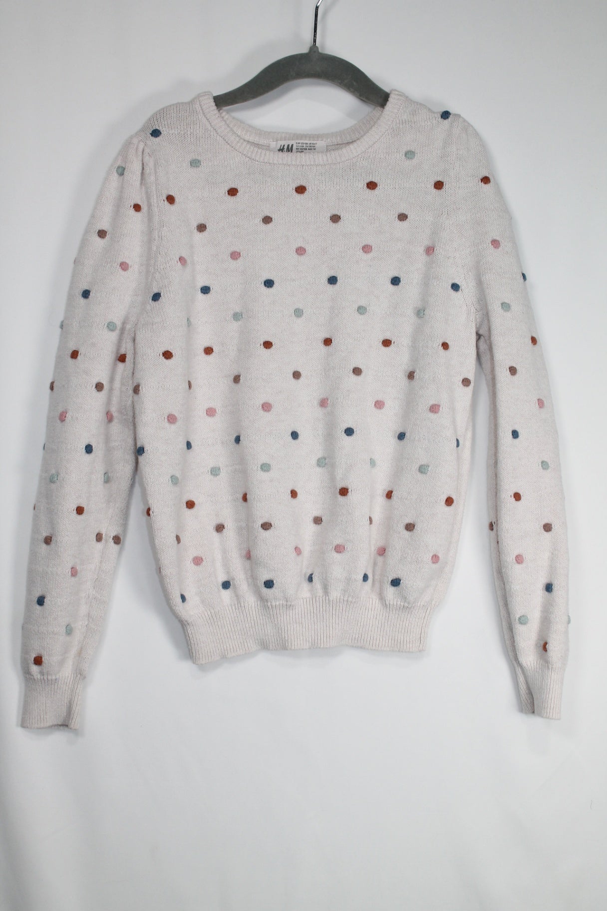 6/7Y H&M Sweater - Ivory w/Bubbles
