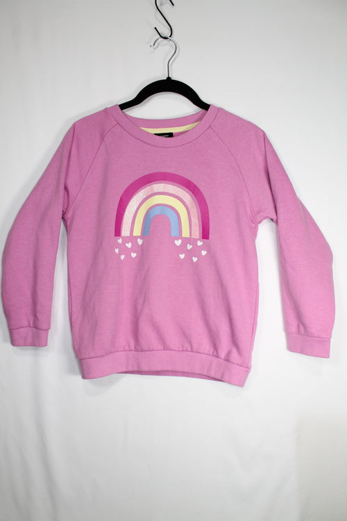 12 Picapino Sweatshirt - Pink w/Rainbow