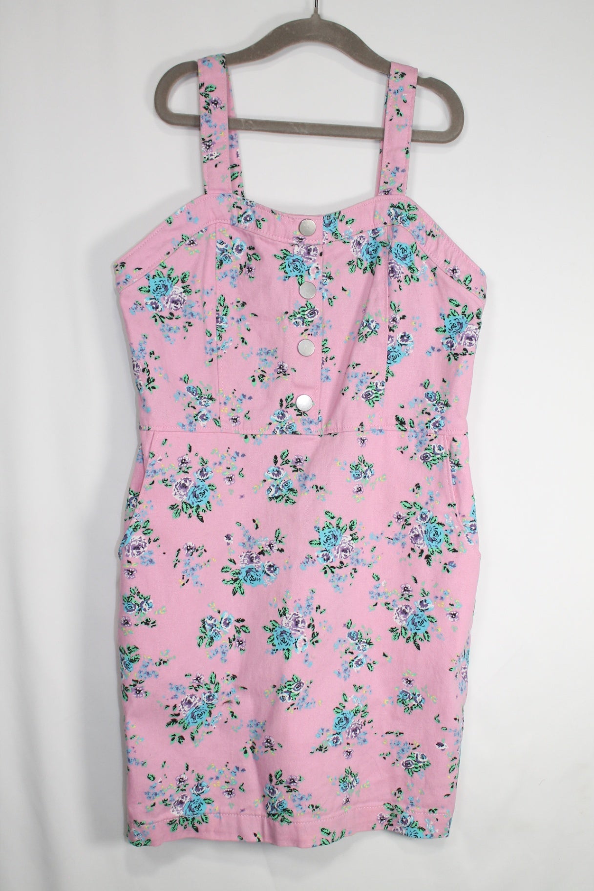 10 My Sister's Closet Skirtall - Pink w/Blue Print