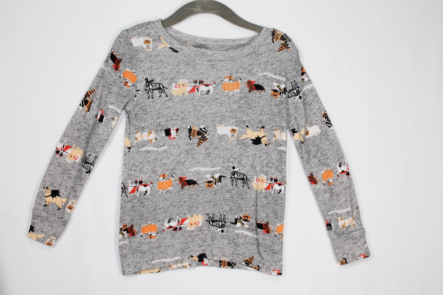 3T Old Navy Long Sleeve Shirt - Grey w/Halloween Dogs