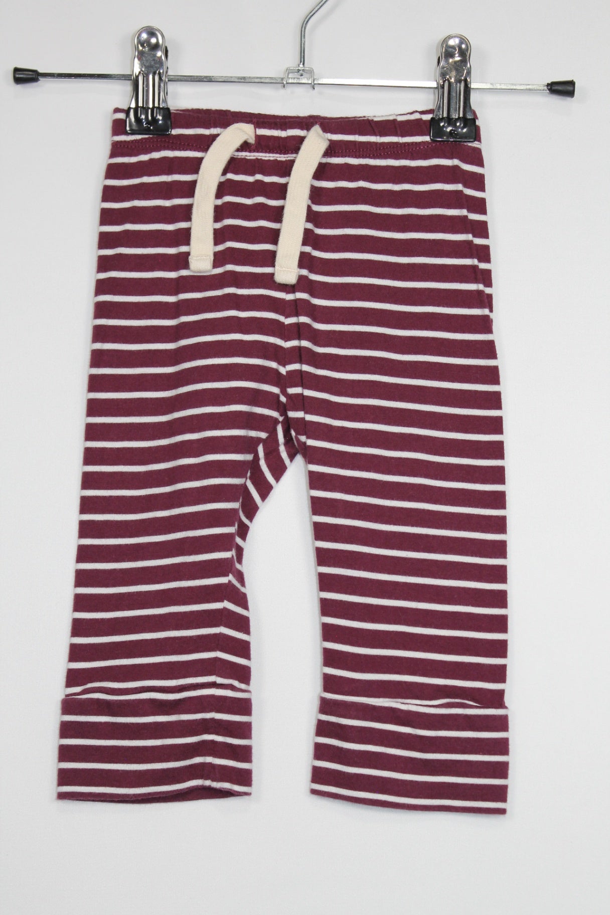 3-6m GAP Pants - Purple w/Stripes