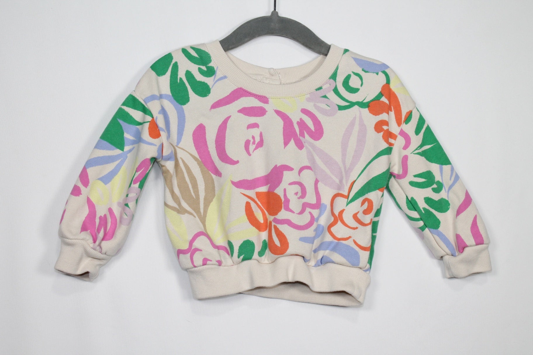 6-12m GAP Sweater - Tan Floral