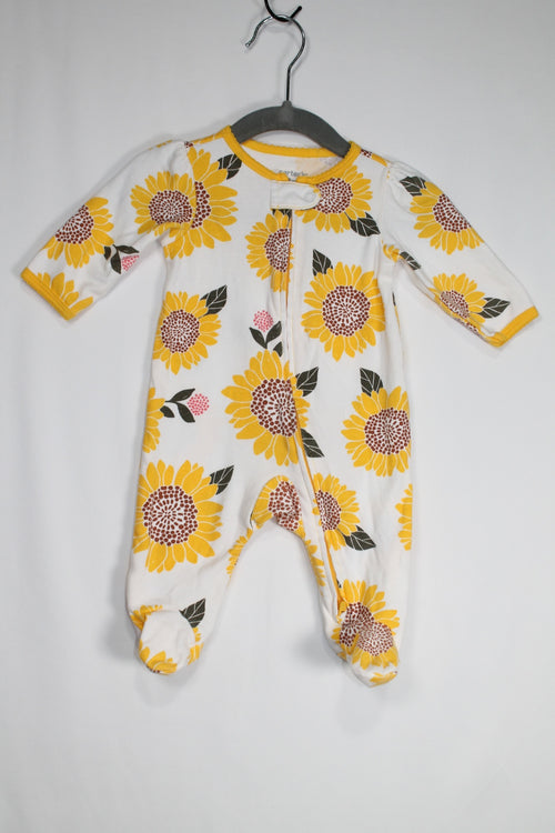 0-3m Carter's Sleeper - White Floral