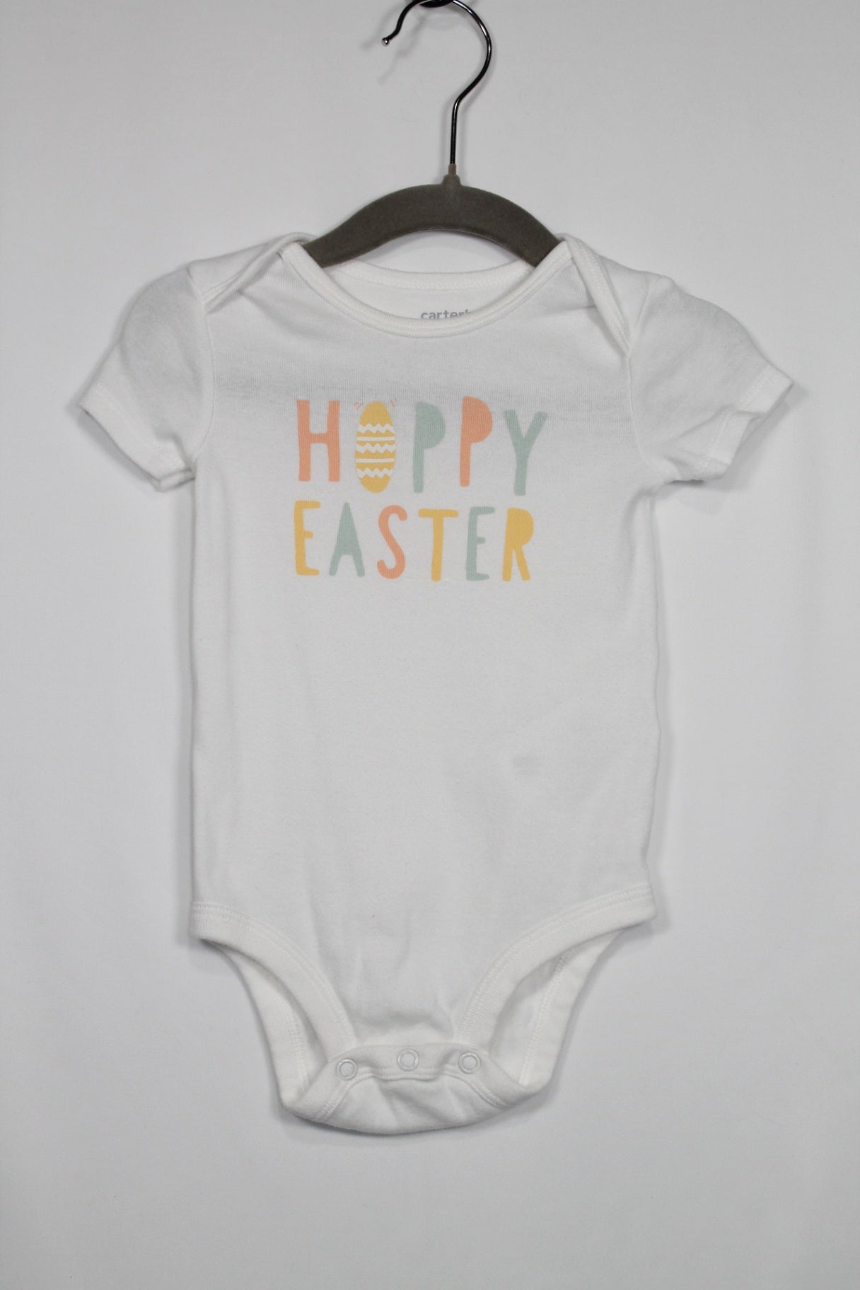 6-9m Carter's Bodysuit - White - Hoppy Easter