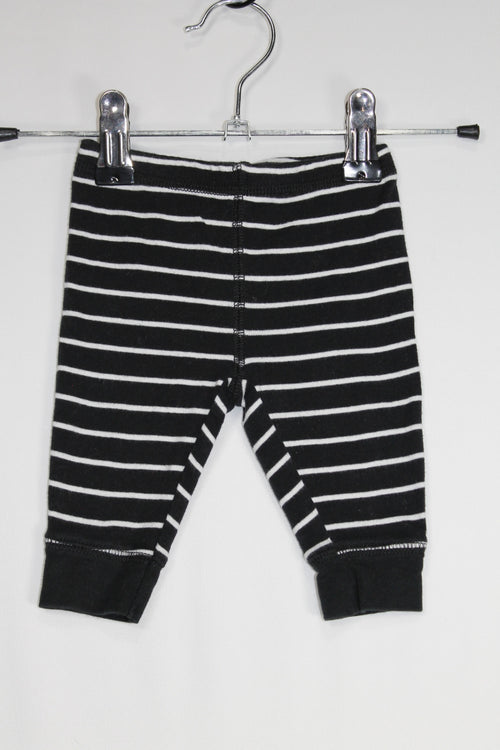 0-3m Carter's Pants - Black w/Stripes
