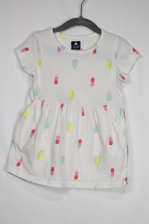 18-24m GAP Dress - White w/Popsicles