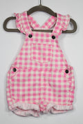 6-12m George Overalls - Pink Plaid