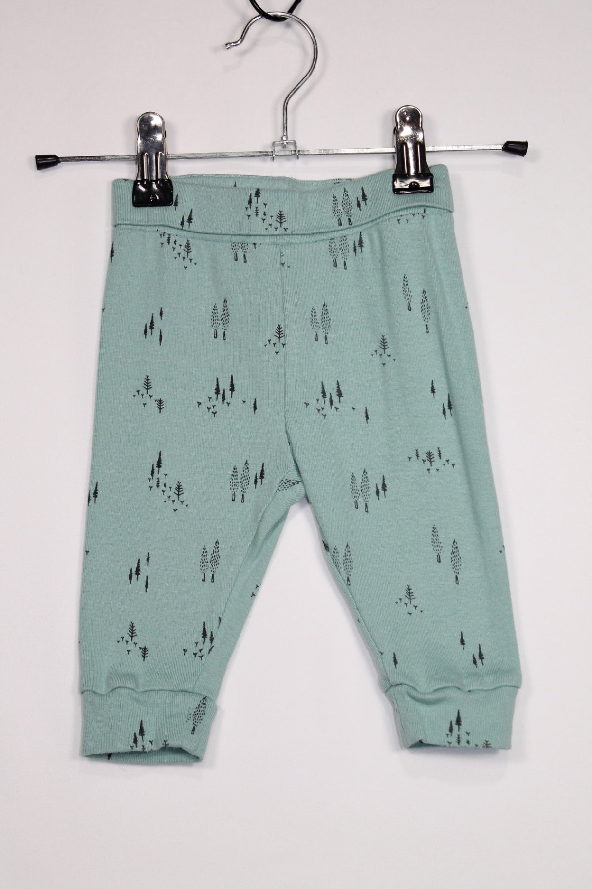 3-6m GAP Pants - Teal w/Trees