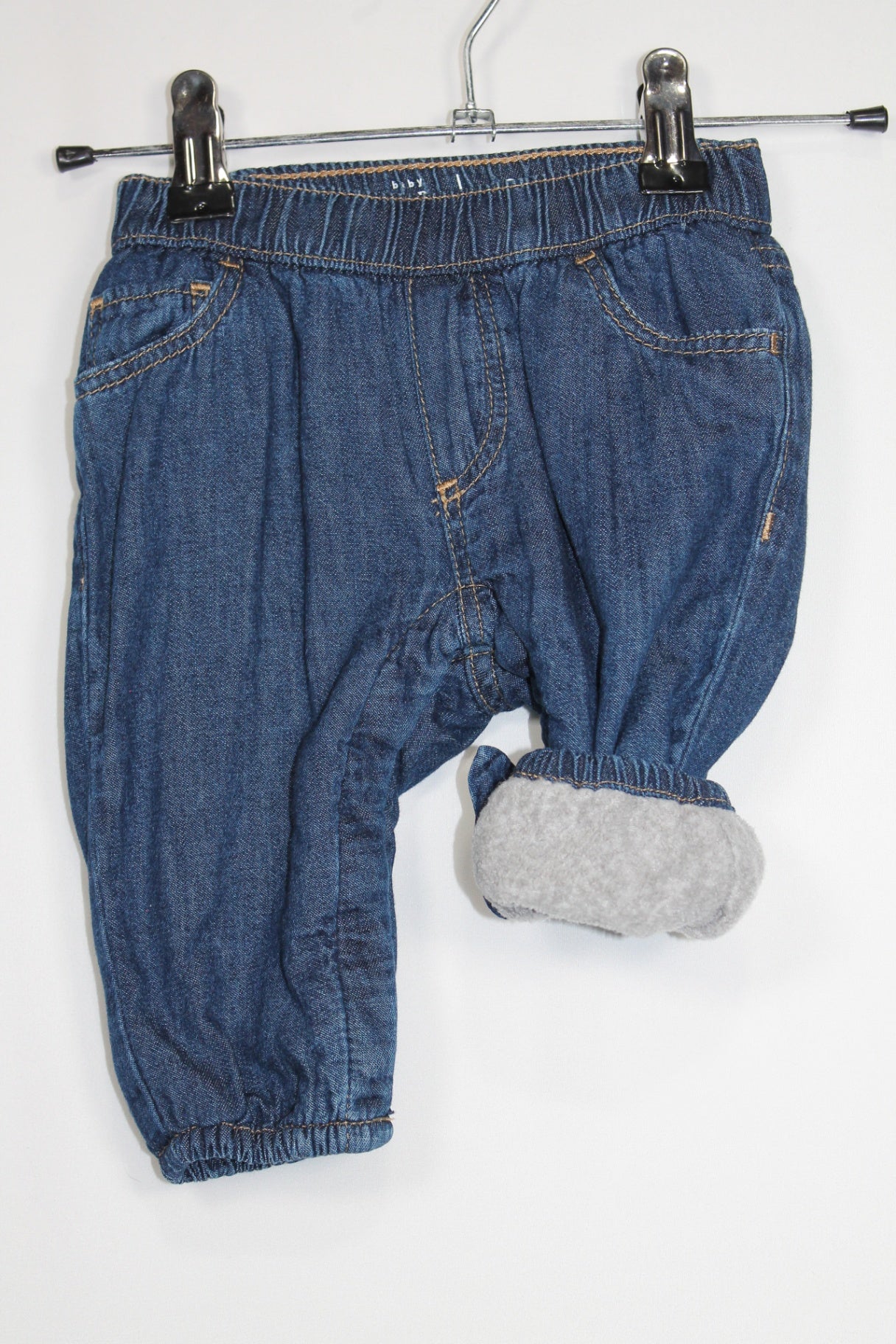 3-6m GAP Pants - Blue w/Fleece Lining