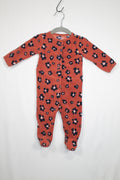 3-6m Carter's Sleeper - Brown w/Leopard Print