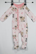 Preemie Burt's Bees Sleeper - Pink w/Sheep