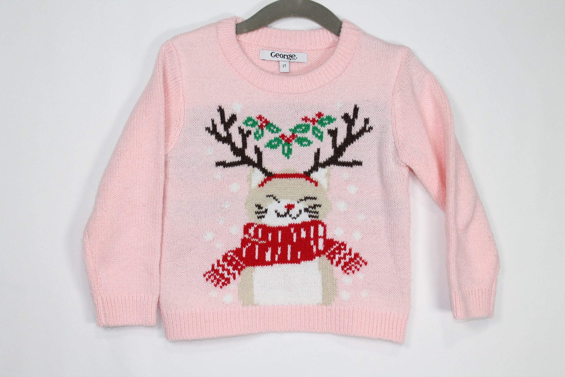 2T George Sweater - Pink Cat