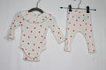 3-6m Old Navy 2-Piece Set: Shirt and Pants - White w/Hearts