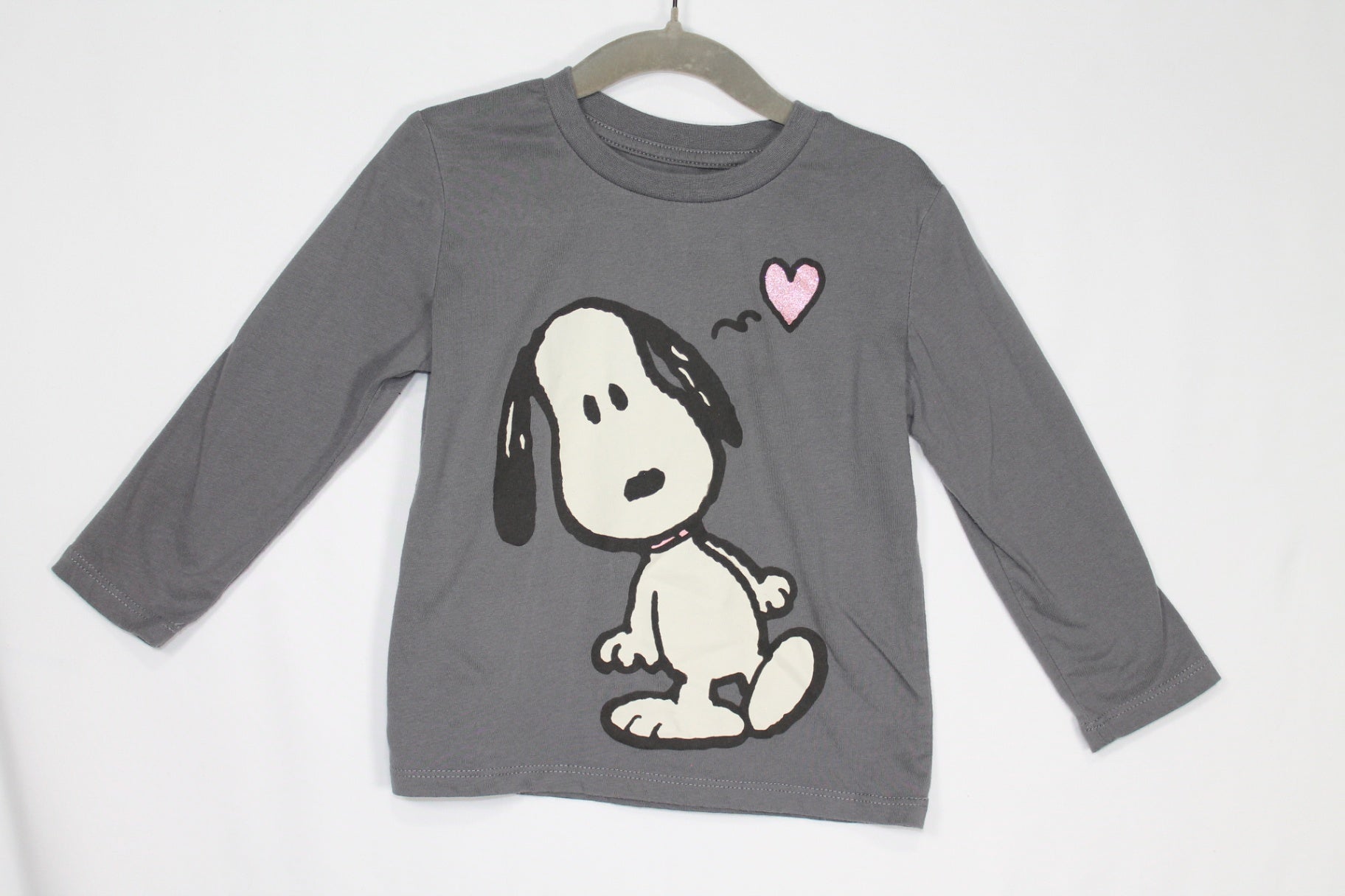 3T Peanuts Long Sleeve Shirt - Grey w/Snoopie