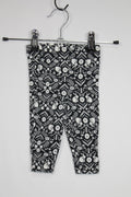 3-6m Carter's Pants - Black w/Bunnies and Floral