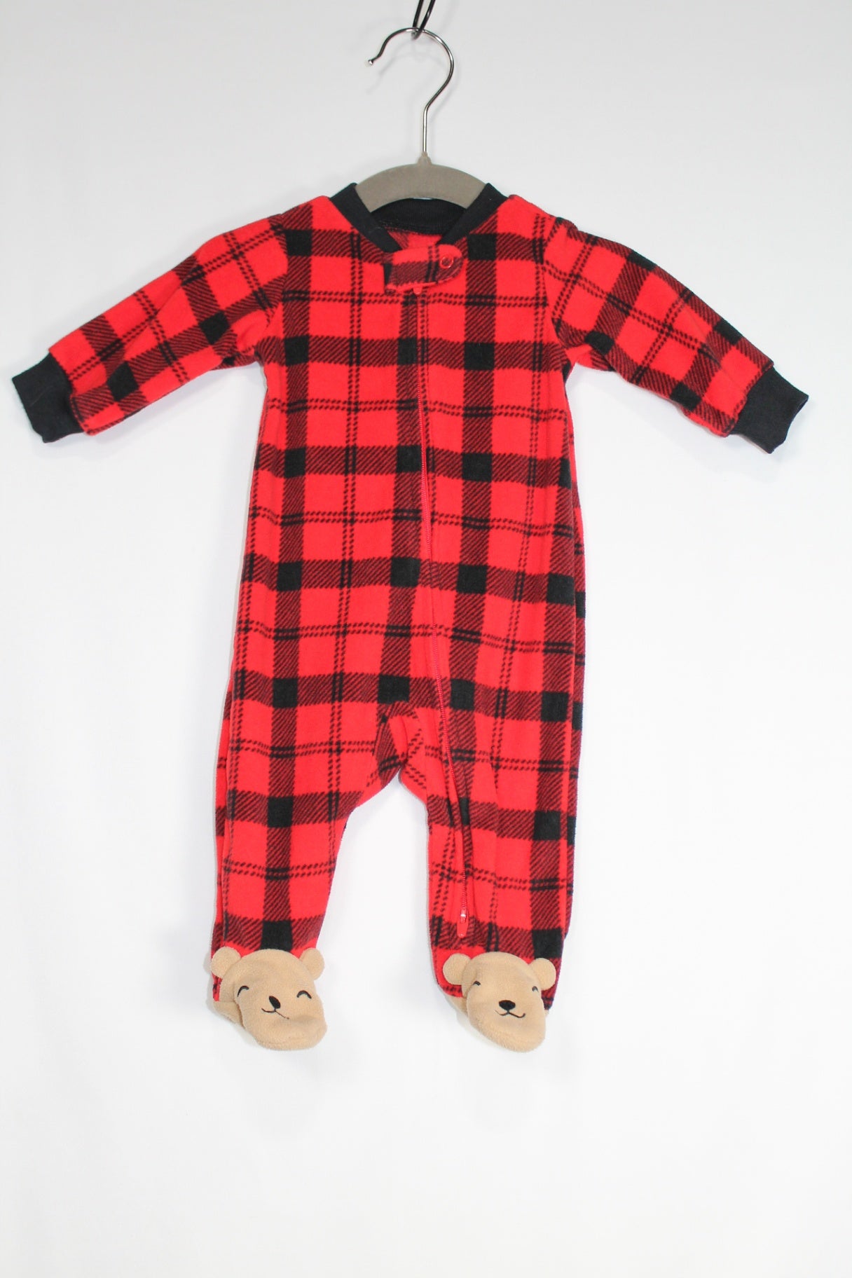 0-3m Carter's Sleeper - Red Plaid