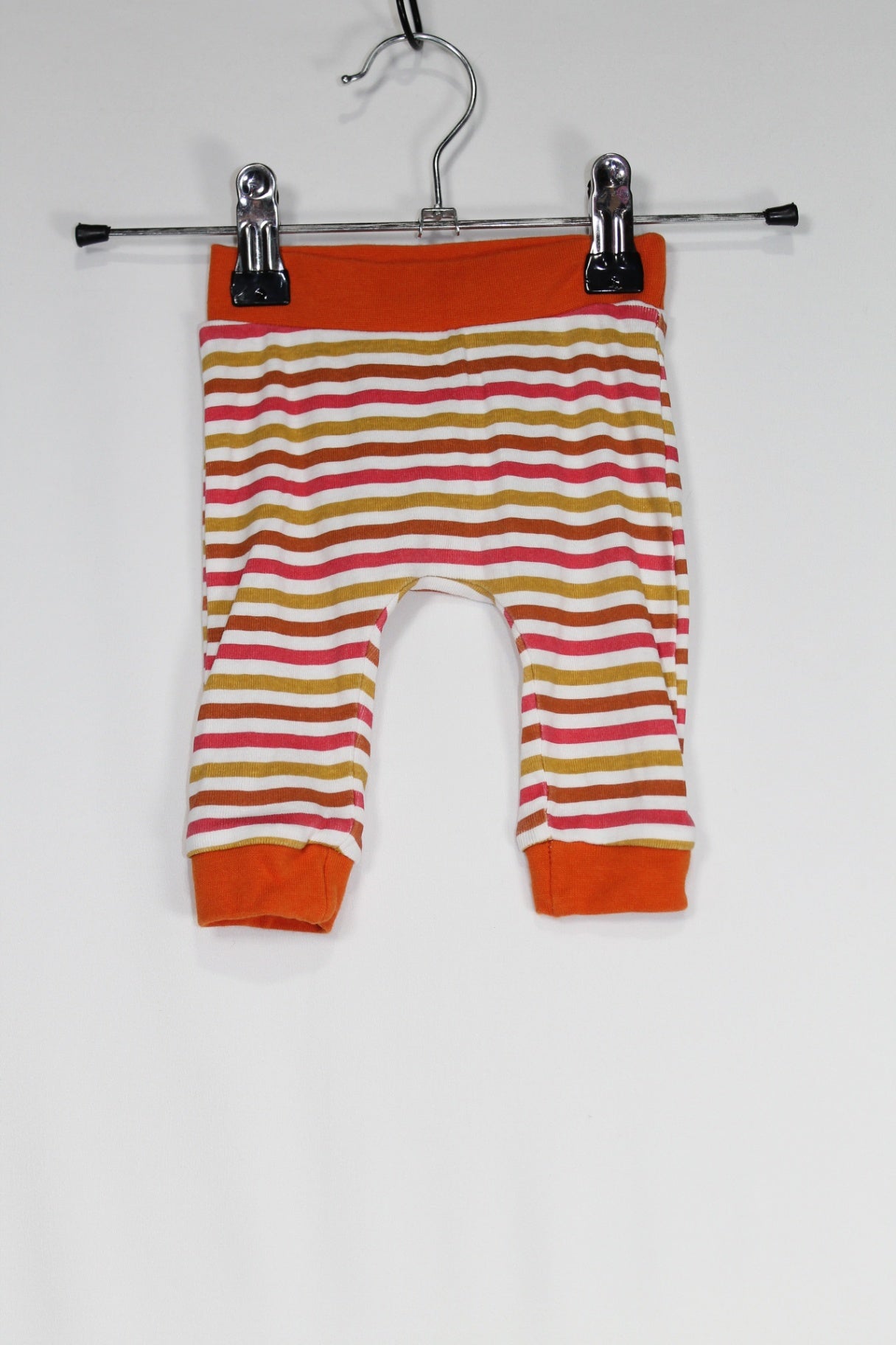 0-3m Rae Dunn Pants - Orange w/Stripes