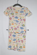 3T Old Navy 2-Piece Set: Shirt and Shorts - Yellow w/Clouds