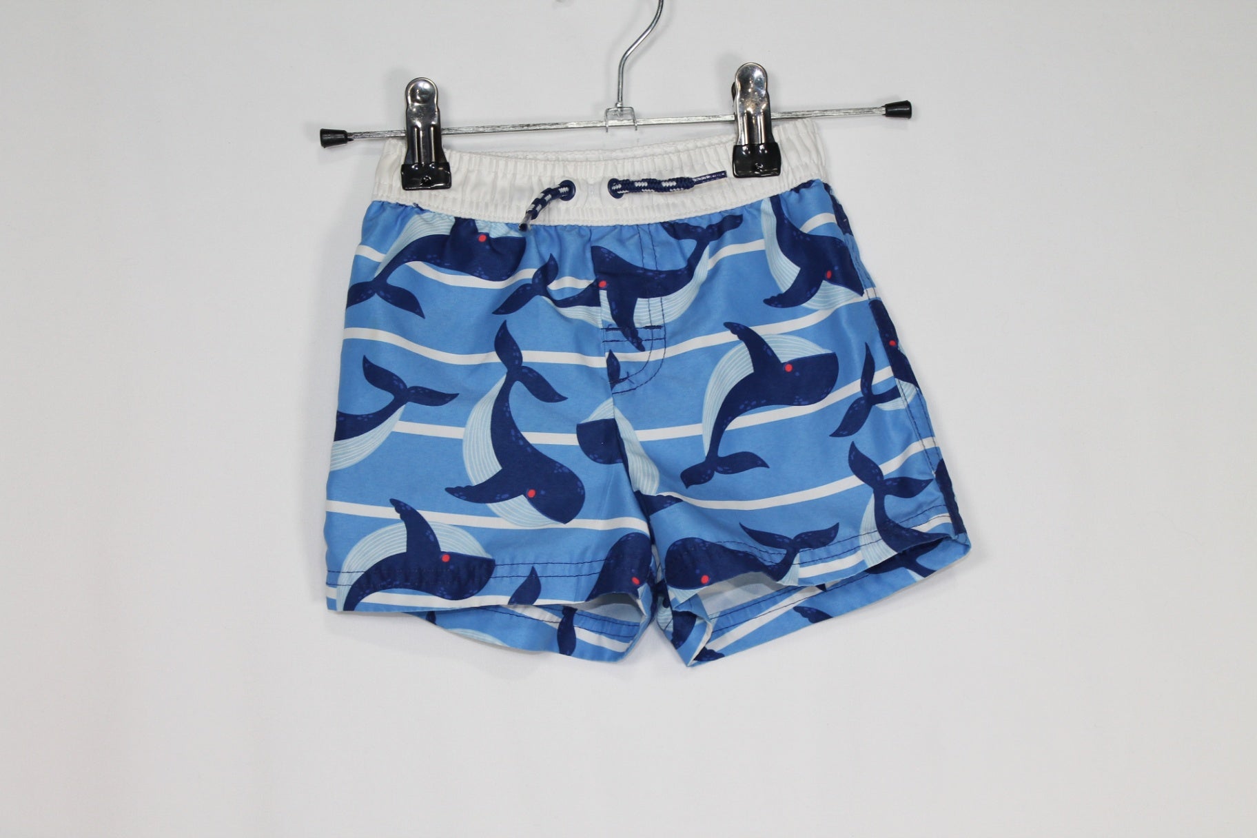 6-12m George Swim Shorts - Blue w/Whales