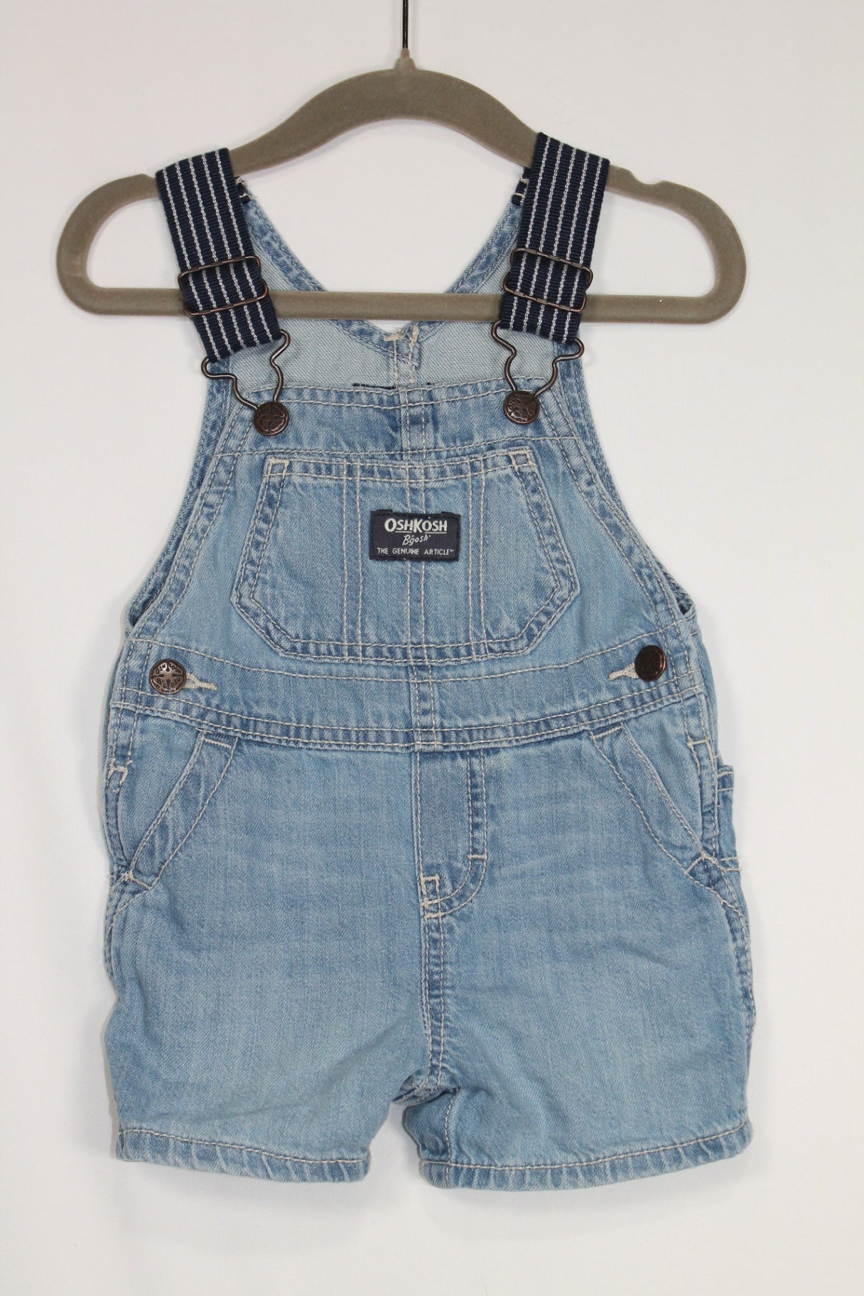 6-9m OshKosh B'gosh Shortalls - Blue