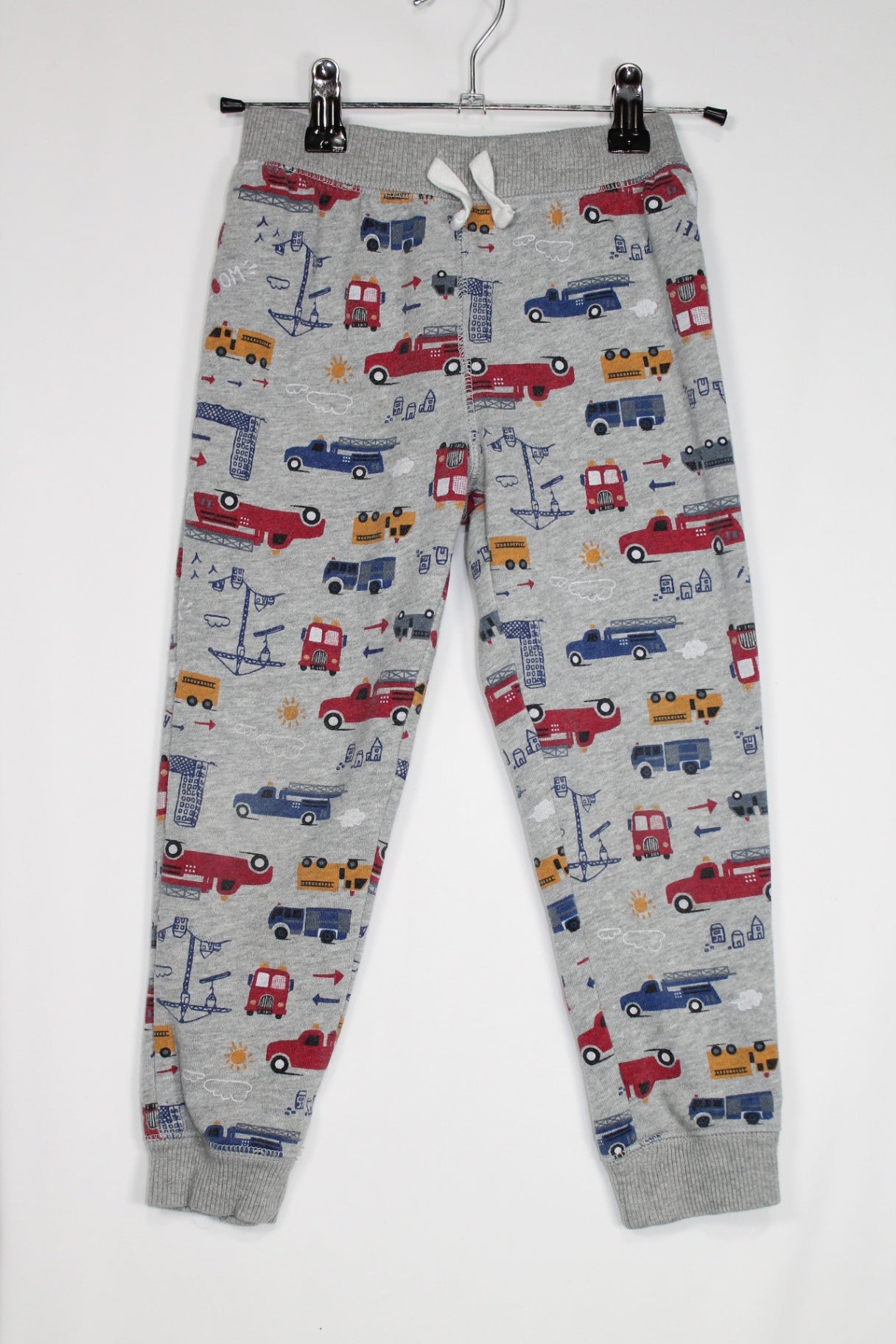 5T The Children's Place Sweat Pants - Grey w/Cars