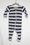 3-6m Petit Lem Sleeper - Grey and Navy
