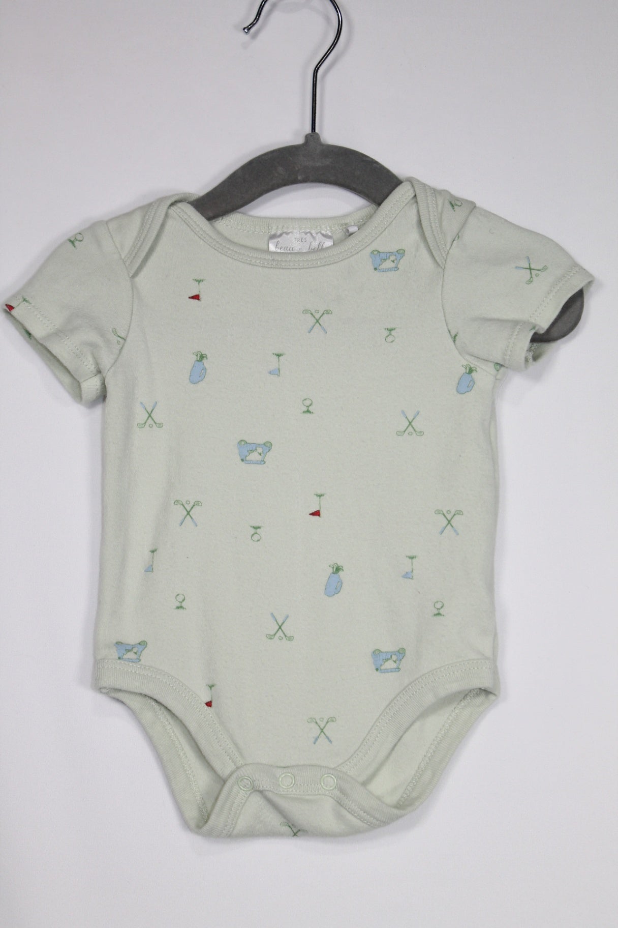 6-9m tres beau et belle Bodysuit - Green w/Golf