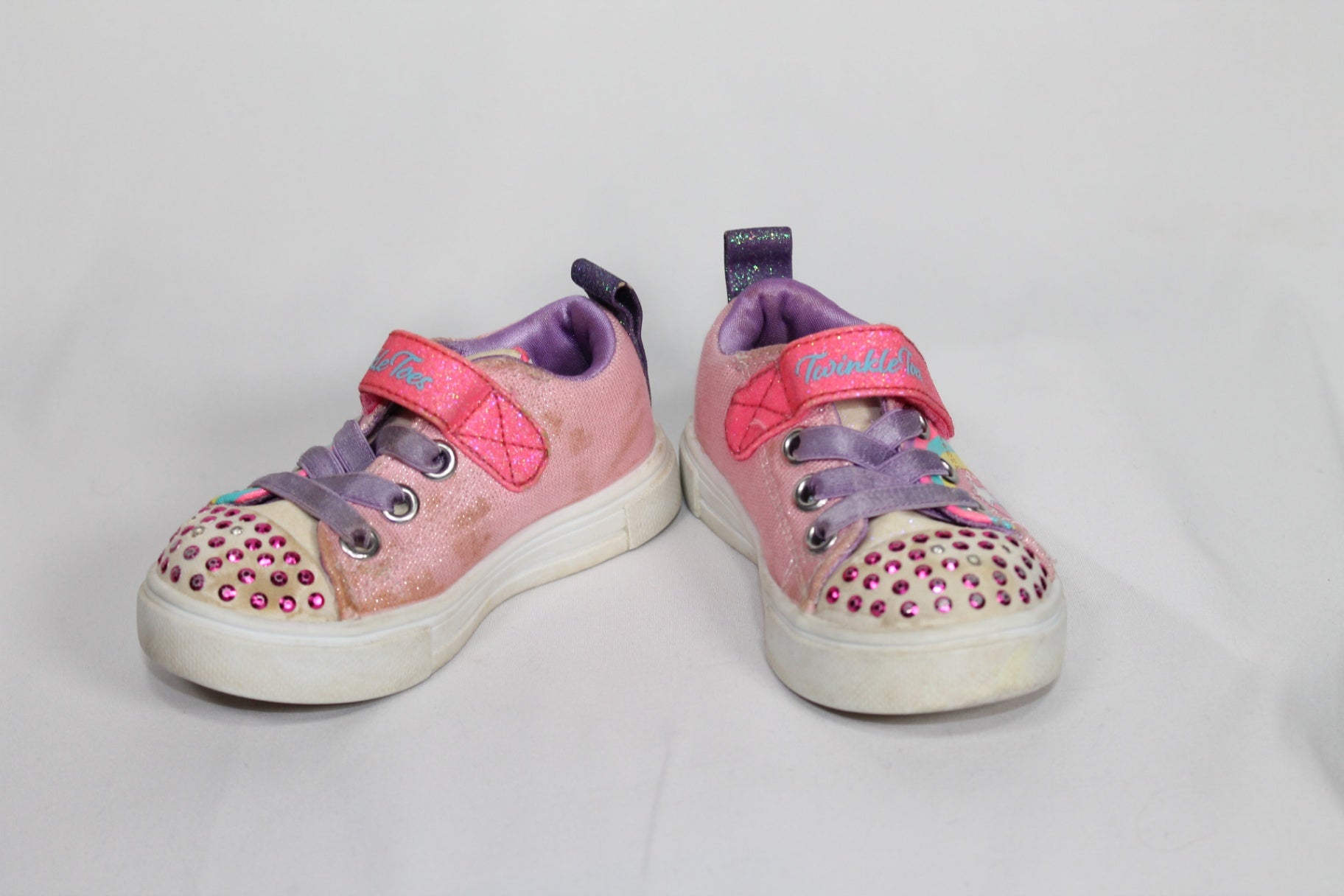 5T Twinkle Toes Sneakers - Girly Colours + Light Up!