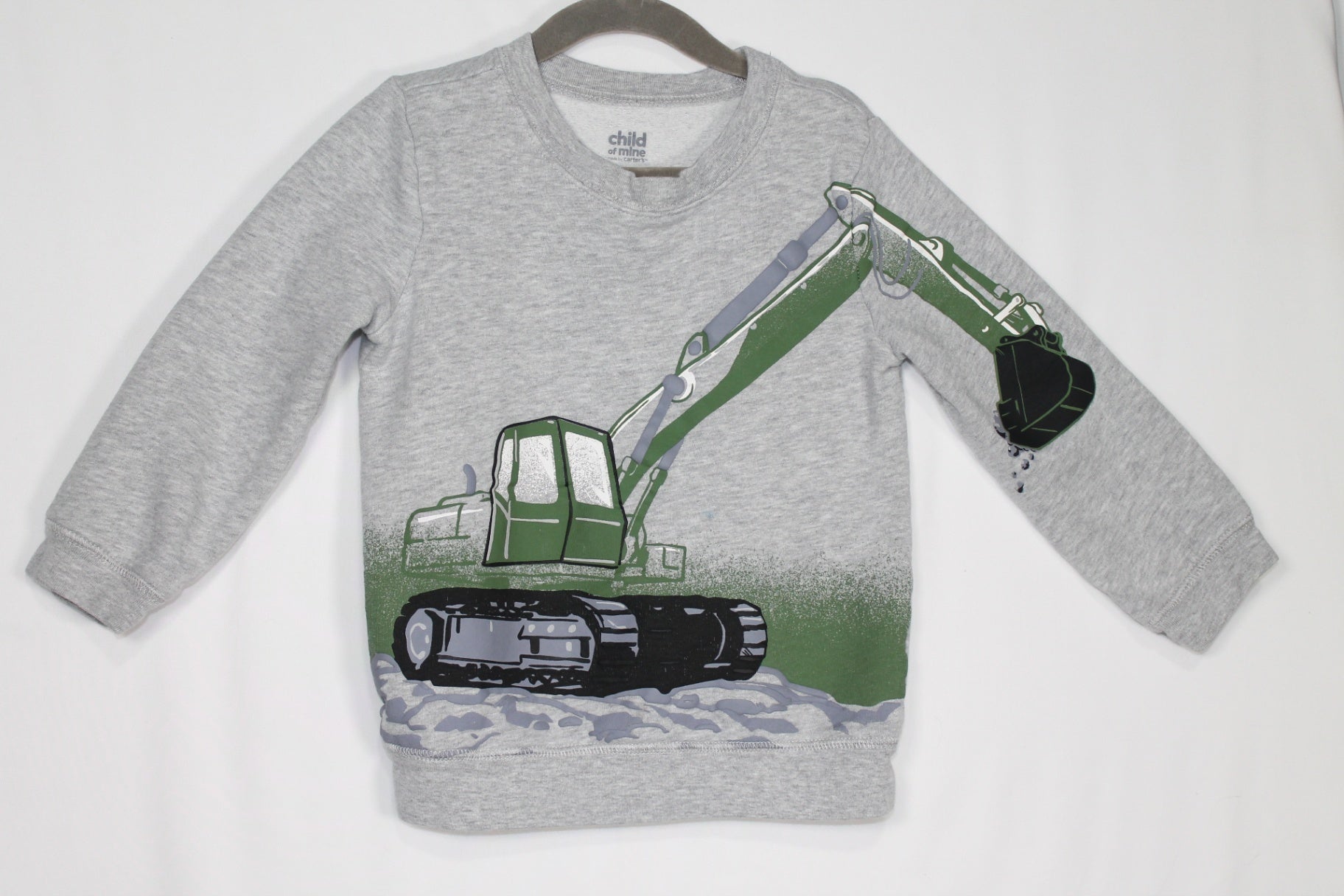 5T Child of Mine Sweatshirt - Grey w/Excavator