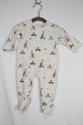 0-3m Bout'chou Sleeper - Grey w/Butt Flap