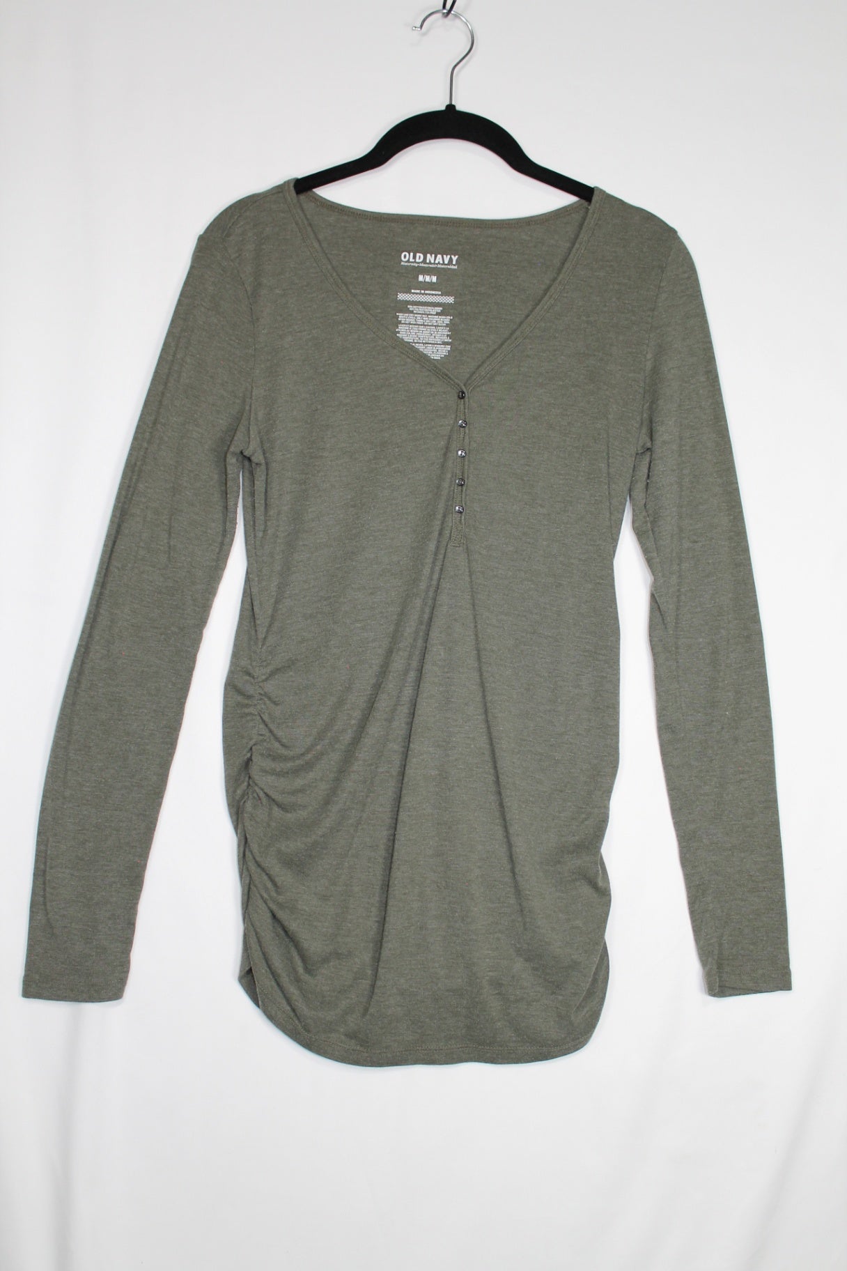 M Old Navy Maternity Long Sleeve Shirt - Olive Green