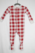 6-9m Little Earthlings Sleeper - Red and Cream
