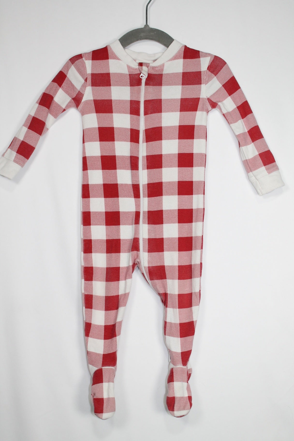 6-9m Little Earthlings Sleeper - Red and Cream