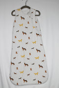 0-6m Kyte Sleep Sack - 1 TOG - White w/Dogs
