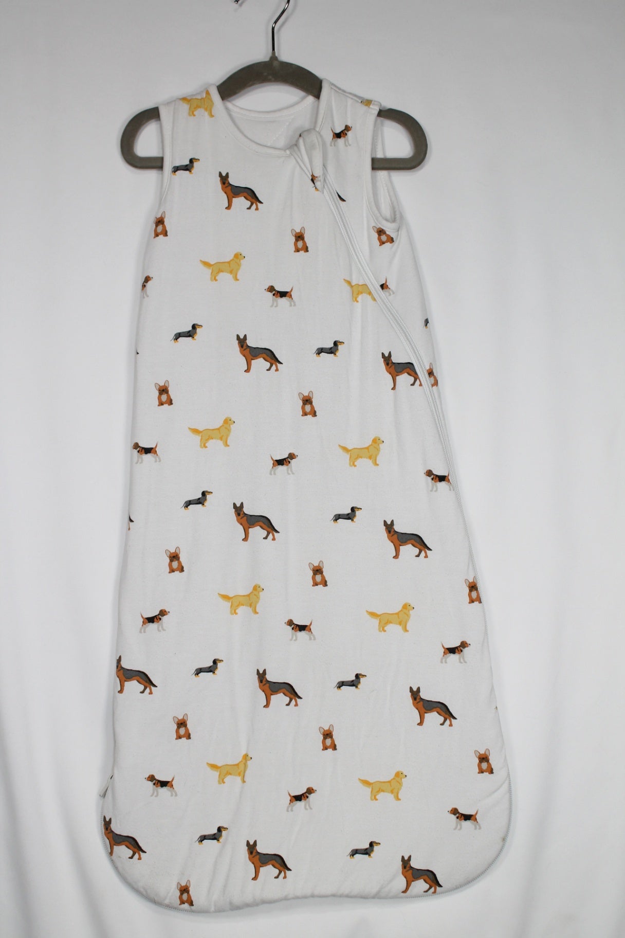 0-6m Kyte Sleep Sack - 1 TOG - White w/Dogs