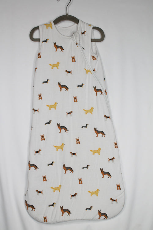 0-6m Kyte Sleep Sack - 1 TOG - White w/Dogs