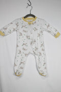 3-6m Burt's Bees Sleeper - White w/Sheep
