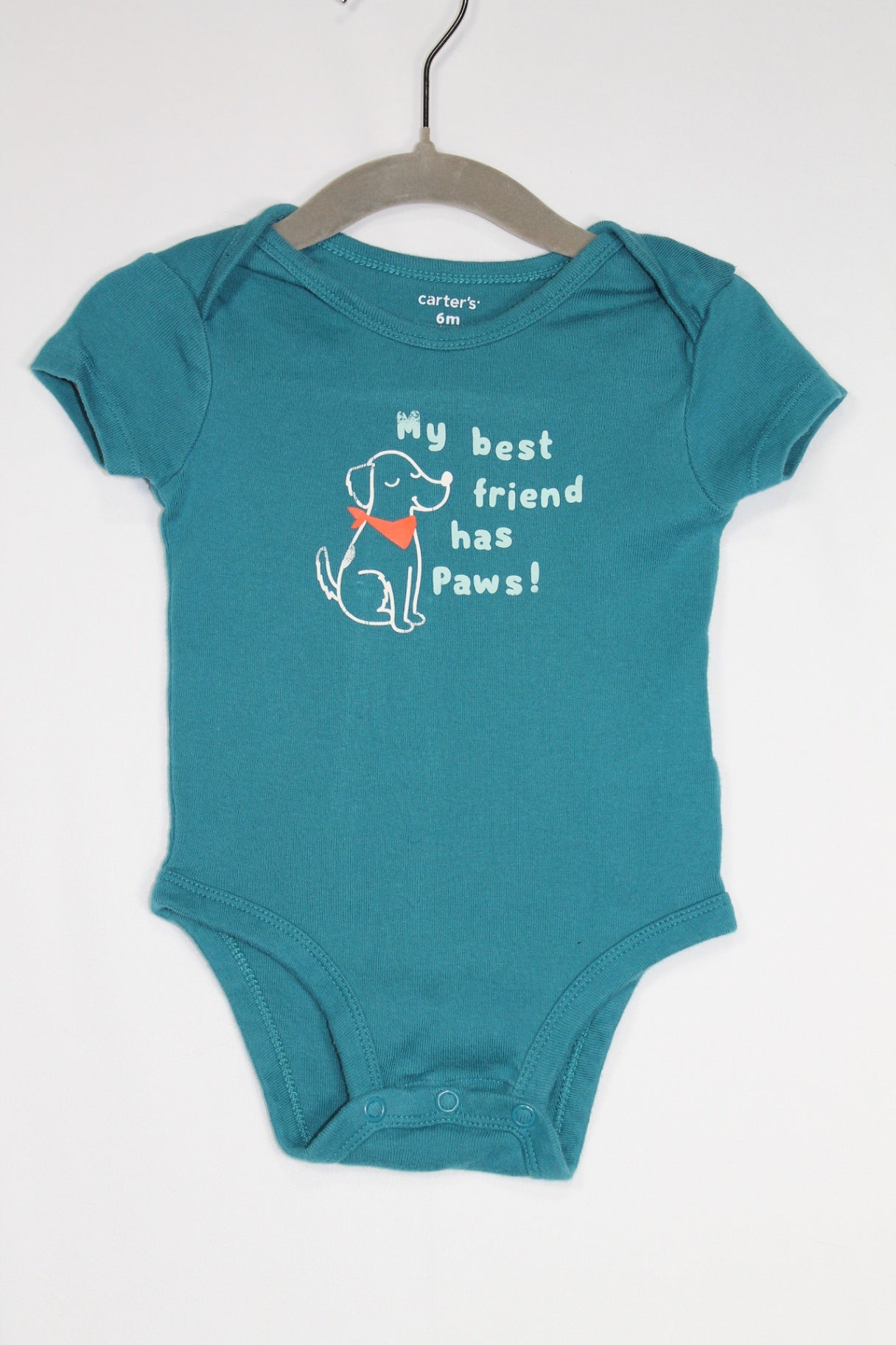 3-6m Carter's Bodysuit - Blue w/Dog